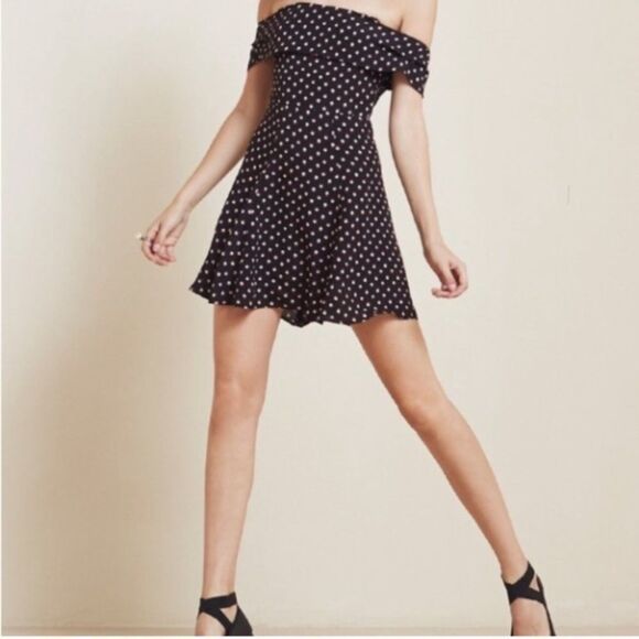 Reformation Canopy Mini Black Dress Jingle Size M - Picture 4 of 11